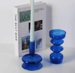 GLASS CANDLE HOLDER / VASE