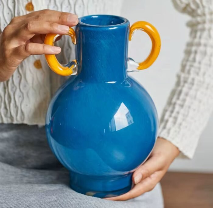 PETROL BLUE VASE - Image 1