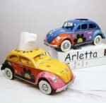 VINTAGE METAL CAR TISSUE BOX