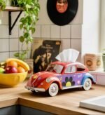 VINTAGE METAL CAR TISSUE BOX