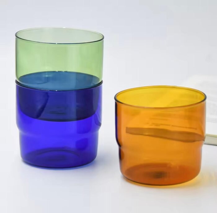 COLORFUL GLASS CUPS SET - Image 1