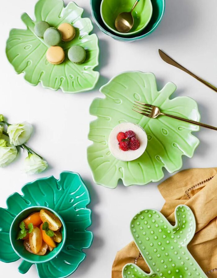 CERAMIC SERVING LEAVES PLATES - Image 2