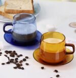 GLASS MUG WITH PLATE