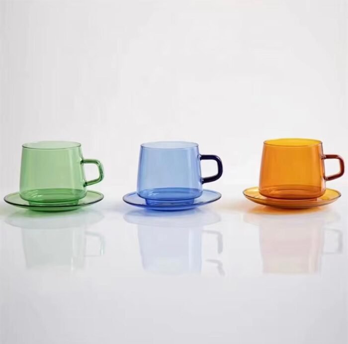 GLASS MUG WITH PLATE - Image 4