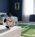 QUARTZ FOOTBALL AND BASKETBALL ALARM CLOCK