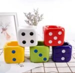 CERAMIC CIGARETTE ASHTRAY DICE SHAPED - Image 3