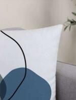 SET OF 2 ABSTRACT GEOMETRIC LINE PRINT PILLOW COVER WITH FILLING - Image 5