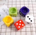 CERAMIC CIGARETTE ASHTRAY DICE SHAPED