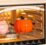Ceramic Autumn Pumpkin shaped tableware 1,7 Ltr bowl with two handles - Image 4