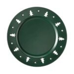 CHRISTMAS GREEN UNDERPLATE / SERVING PLATE IN RIGIDE PLASTIC - Image 4