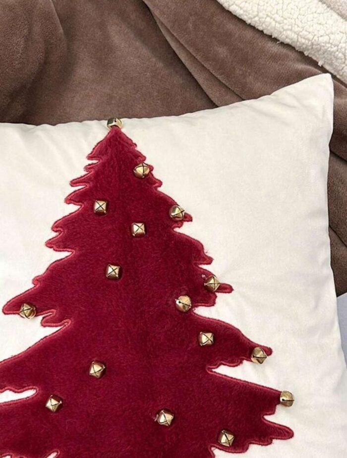 RED TREE VELVET CUSHION COVER - Image 3
