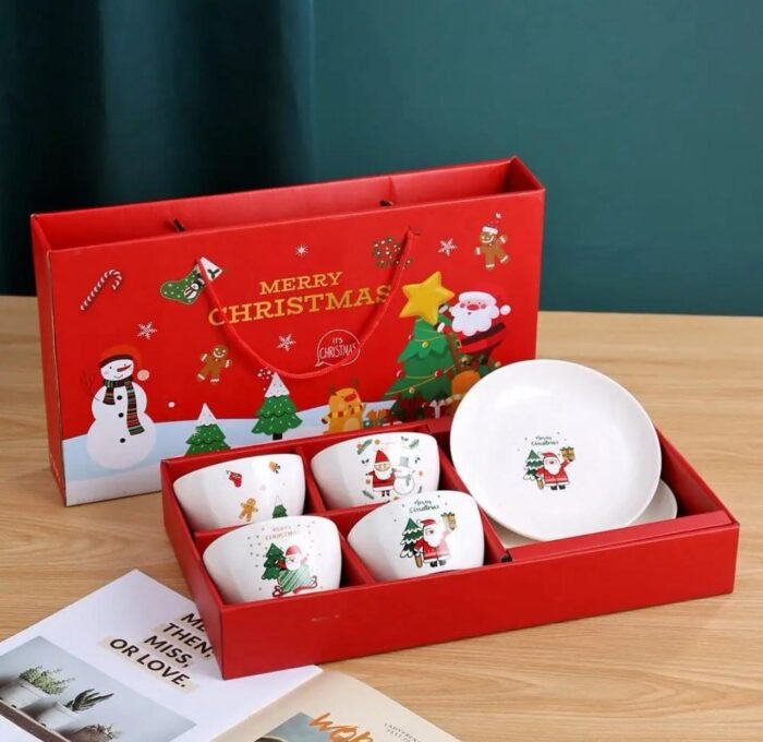 SET OF 4 BOWLS AND 2 PLATES WITH GIFT BOX - Image 2