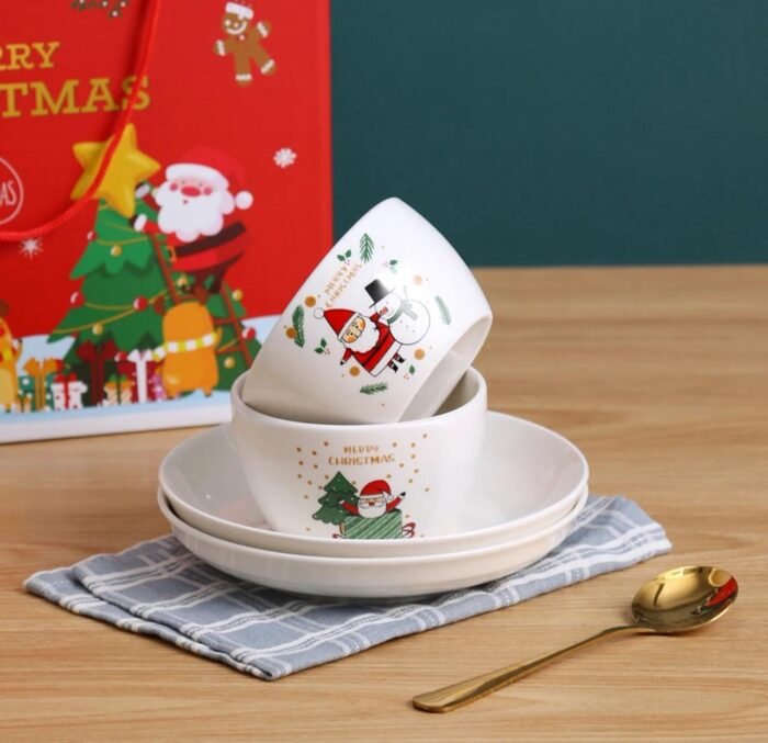 SET OF 4 BOWLS AND 2 PLATES WITH GIFT BOX - Image 3