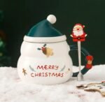 CHRISTMAS MUG WITH SANTA HAT LID AND SPOON IN A GIFT BOX - Image 3