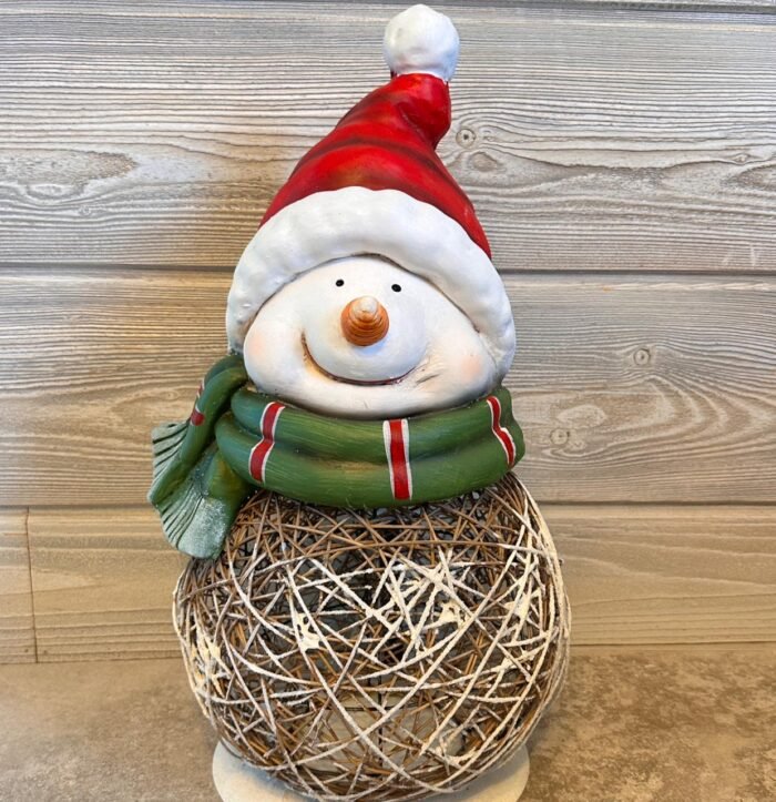 INDOOR / OUTDOOR SNOWMAN HUGE STATUE WITH LIGHT - Image 1