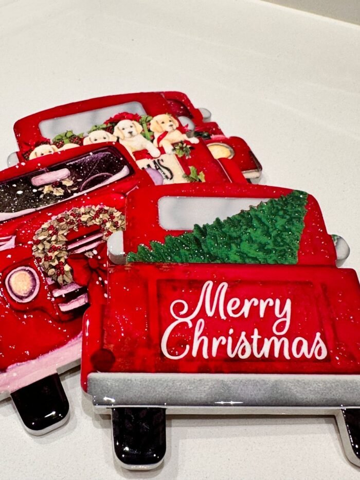 SET OF 4 CHRISTMAS CERAMIC COASTERS - Image 3
