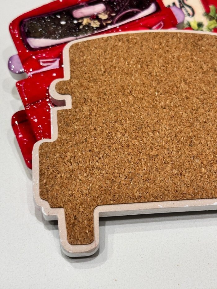 SET OF 4 CHRISTMAS CERAMIC COASTERS - Image 2