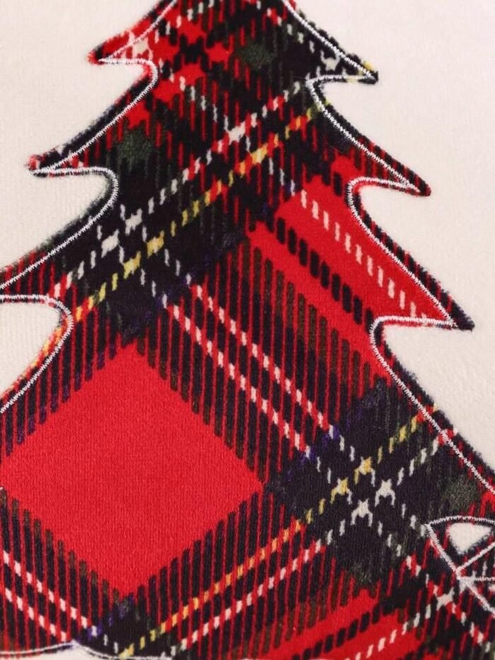 SCOTTISH PLAID PATTERN TREE CUSHION COVER - Image 3