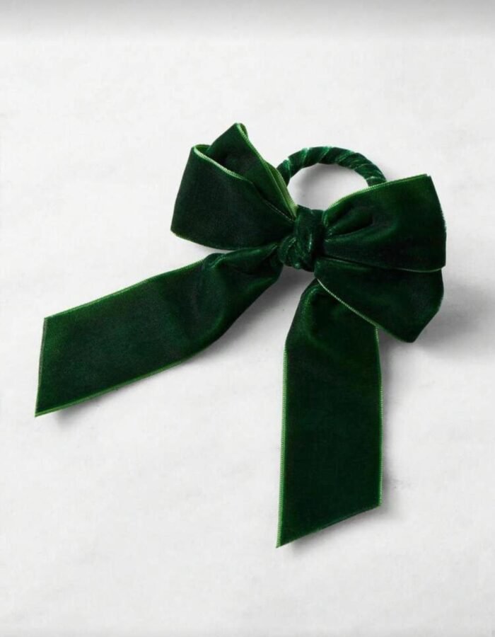 CHRISTMAS VELVET BOW RING NAPKIN HOLDER SET OF 4 - Image 5
