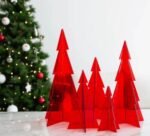5 PIECES ACRYLIC CHRISTMAS TREE TABLE DECORATION
