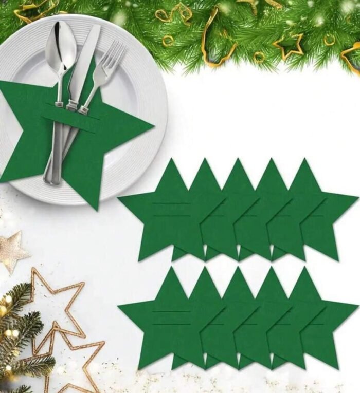 STAR CHRISTMAS CUTLERY HOLDER SET OF FIVE - Image 5