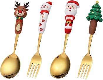 WhatsApp Image 2025-10-23 at 4.52.32 PM (2) SET OF 4 GOLD CHRISTMAS CUTLERY - Image 4