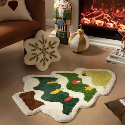 CHRISTMAS TREE SHAPED CARPET