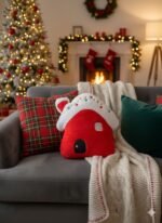 RED HOUSE PILLOW 45 CM