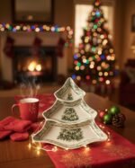 CHRISTMAS GREEN TREE PLATE IN A GIFT BOX - Image 4