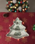 CHRISTMAS GREEN TREE PLATE IN A GIFT BOX