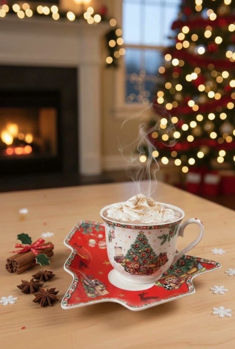 WhatsApp Image 2025-10-23 at 4.52.40 PM CHRISTMAS TREE CUP AND SAUCER INA GIFT BOX - Image 1