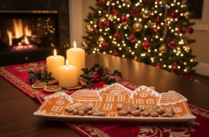 CHRISTMAS COOKIE GINGERBREAD RECTANGULAR HOUSE
