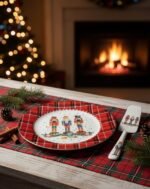 CHRISTMAS PLATE AND KNIFE IN A GIFT BOX 27 CM - Image 5