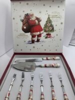 CHRISTMAS SET OF 6 FORKS AND 2 CAKE KNIVES - Image 3