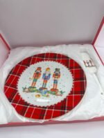 CHRISTMAS PLATE AND KNIFE IN A GIFT BOX 27 CM - Image 3
