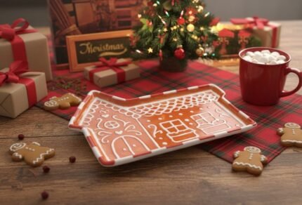CHRISTMAS GINGERBREAD HOUSE PLATE 25 CM