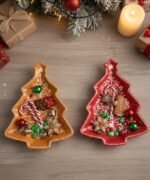 GLOSSY CHRISTMAS TREE PLATE 26 CM