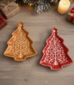 GLOSSY CHRISTMAS TREE PLATE 26 CM - Image 3