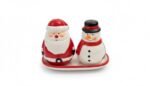 SANTA & SNOWMAN SALT AND PEPPER SET - Image 2