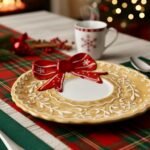 CHRISTMAS BOW CERAMIC DISH 29 CM