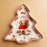 CHRISTMAS SANTA TREE PLATE IN A GIFT BOX