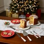 CHRISTMAS SET OF 6 FORKS AND 2 CAKE KNIVES