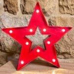 CHRISTMAS METAL BIG STAR WITH LED LIGHTS