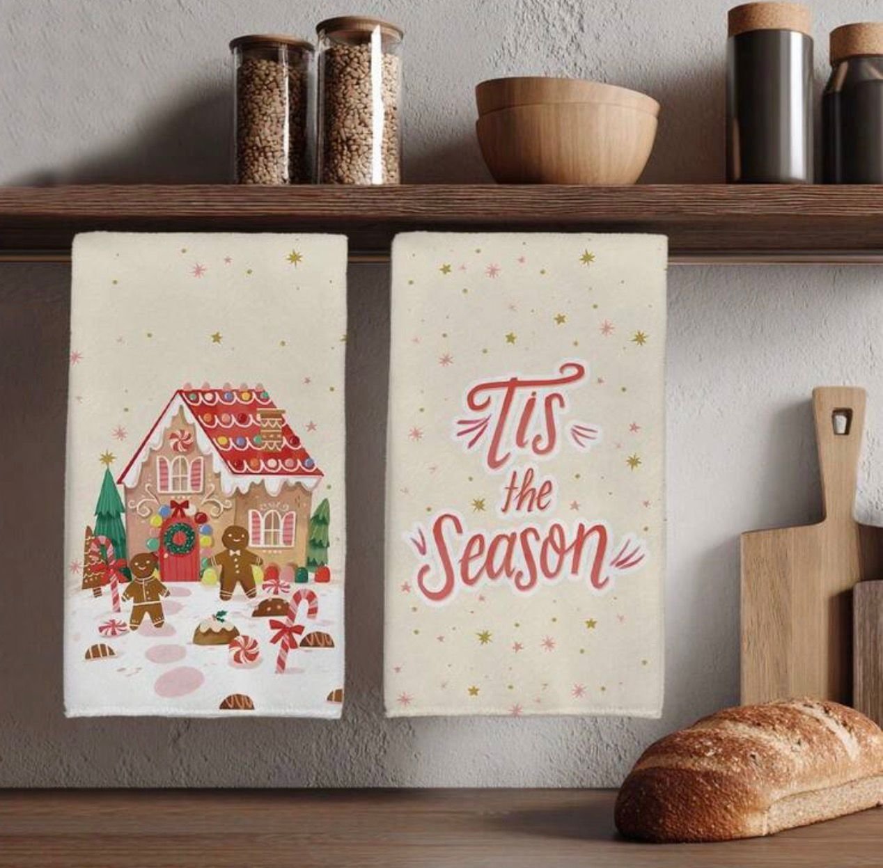 WhatsApp Image 2025-11-04 at 8.58.48 PM (3) TIS THE SEASON KITCHEN TOWELS SET OF 2 - Image 1