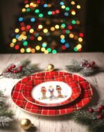 SET OF SIX DESSERT CHRISTMAS NUTCRACKERS PLATES