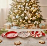 CHRISTMAS CANDY PLATE 3 COMPARTMENTS
