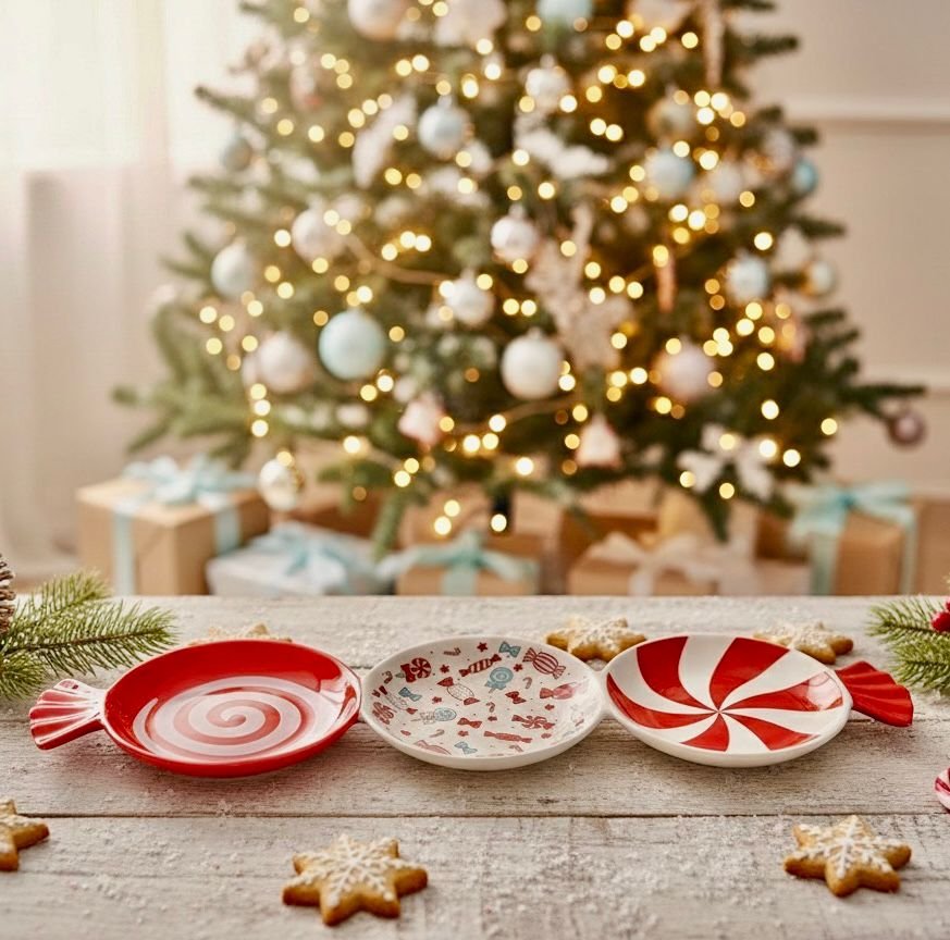 WhatsApp Image 2025-12-01 at 2.07.45 PM CHRISTMAS CANDY PLATE 3 COMPARTMENTS - Image 1