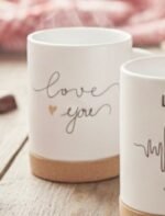 LOVE MUGS SET OF 4 WITH BUILT-IN COASTER - Image 6