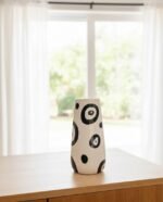 BLACK AND WHITE CERAMIC VASE - Image 3