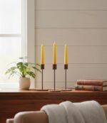 PURPLE METAL CANDLE HOLDERS SET 18 cm - Image 2